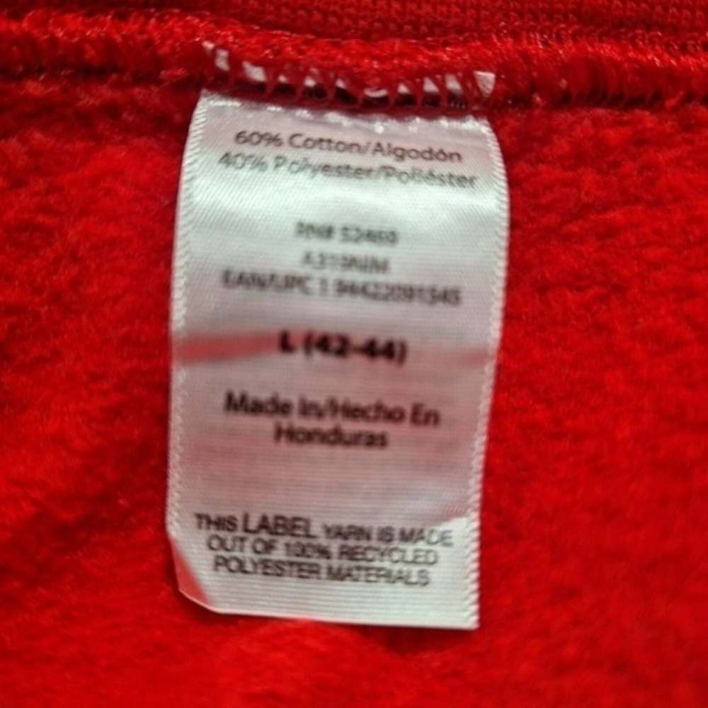 Athletic Works Sweater Mens  Large 42-44 Red‎ Cotton Sweatshirt Pullover Comfort - Picture 10 of 12